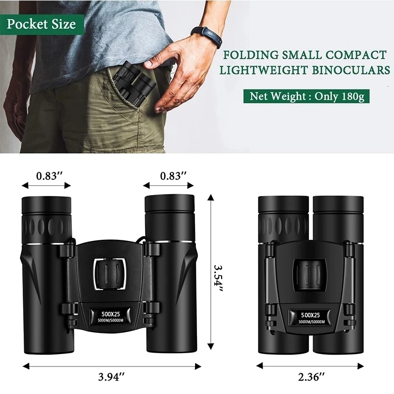 Telescope Binoculars 500X25 50000M Zoom Professional Powerful Long Range Portable Monocular Low Night Vision for Camping Tourism 230603