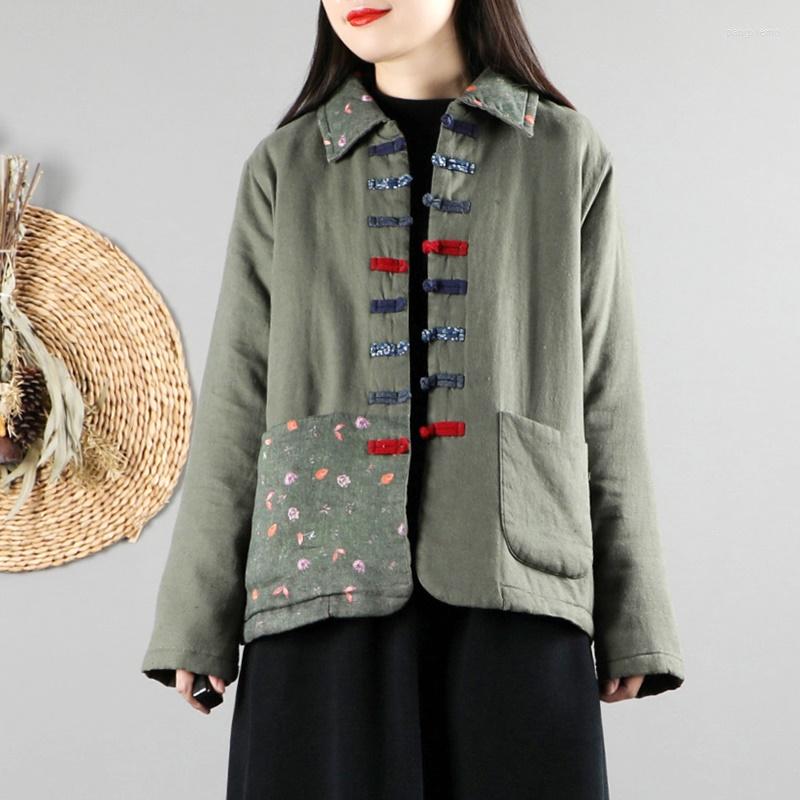 Ethnic Clothing Cotton Chinese Style Women Blouses 2023 Quilted Tang Suit Patchwork Cheongsam Top Warm Retro Outwear Jacket 11738
Ethnic Clothing Cotton Chinese Style Women Blouses 2023 Quilted Tang Suit Patchwork Cheongsam Top Warm Retro Outwear Jacket 11738
