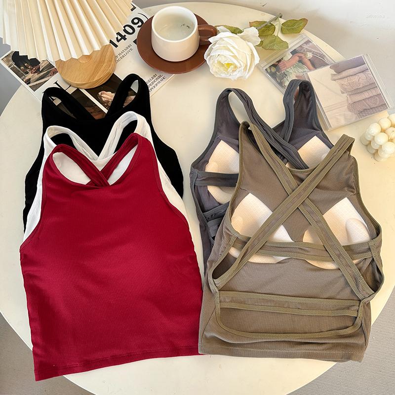 Women's Tanks Summer Girls Sleeveless Sexy Hollow-out Back Camisole Tops With Pads Women Backless Padding Tank Female Vest Crop Top Beach, Black
Women's Tanks Summer Girls Sleeveless Sexy Hollow-out Back Camisole Tops With Pads Women Backless Padding Tank Female Vest Crop Top Beach, Black