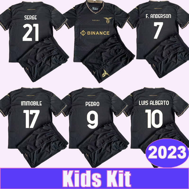 2023 Lazio Kids Kit Soccer Jerseys 10th Anniversary IMMOBILE SERGEJ LUIS ALBERTO MARUSIC LAZZARI ZACCAGNI F. ANDERSON Child Suit Football Shirts, Tz13802 202310th anniversary no socks
2023 Lazio Kids Kit Soccer Jerseys 10th Anniversary IMMOBILE SERGEJ LUIS ALBERTO MARUSIC LAZZARI ZACCAGNI F. ANDERSON Child Suit Football Shirts, Tz13802 202310th anniversary no socks