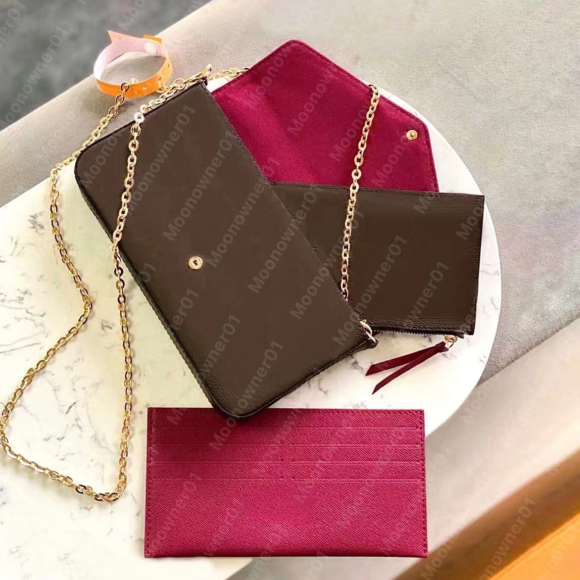 Designer purse women shoulder bag luxury handbag crossbody bags pouch bags Pochette Felicie wallet on chain handbags satchel clutch bag lady purse crossbody Tasche, Brown flower dark red inside
Designer purse women shoulder bag luxury handbag crossbody bags pouch bags Pochette Felicie wallet on chain handbags satchel clutch bag lady purse crossbody Tasche, Brown flower dark red inside