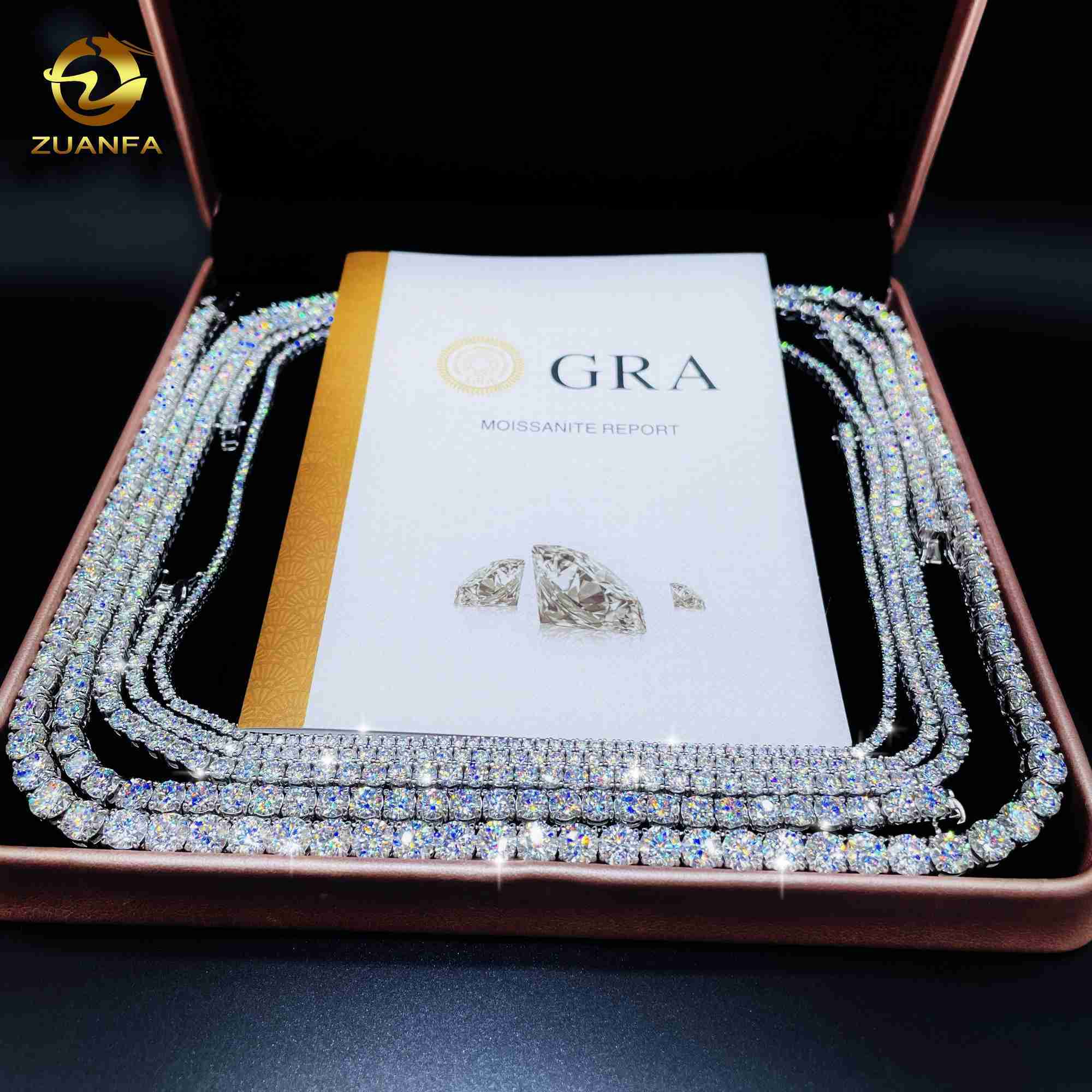 Necklace Tennis Chain moissanite chain tennis bracelet pass diamond tester tennis 925 Sterling silver