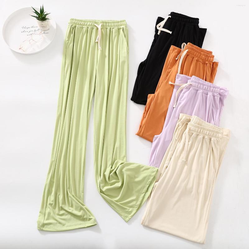 Women's Sleepwear 2023 Summer Solid Color Straight Pants Sleep Bottoms Women Clothing Modal Soft Drawstring Lounge Trousers, Beige
Women's Sleepwear 2023 Summer Solid Color Straight Pants Sleep Bottoms Women Clothing Modal Soft Drawstring Lounge Trousers, Beige