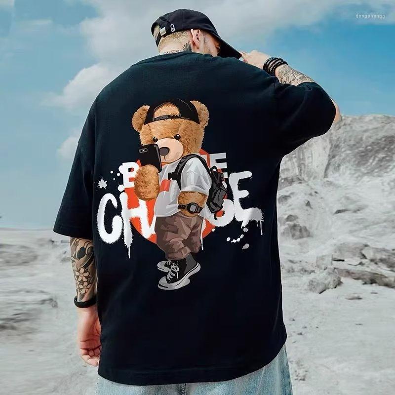 Men's T Shirts Street Trend Bear Shirt For Men Summer T-Shirt Short Sleeve Graphic Y2K Streetwear Casual Clothing Tshirt Homme, White
Men's T Shirts Street Trend Bear Shirt For Men Summer T-Shirt Short Sleeve Graphic Y2K Streetwear Casual Clothing Tshirt Homme, White
