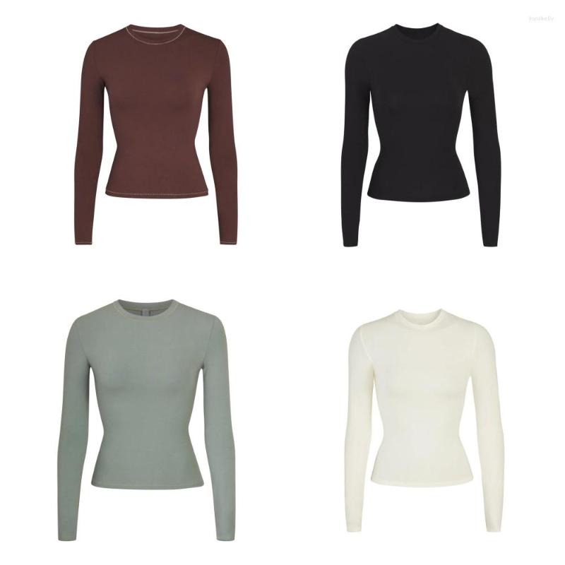 Women's T Shirts Kylie Same Solid Color Underlay Women's Long Sleeve Tight T-shirt Round Neck Slim Black Top
Women's T Shirts Kylie Same Solid Color Underlay Women's Long Sleeve Tight T-shirt Round Neck Slim Black Top