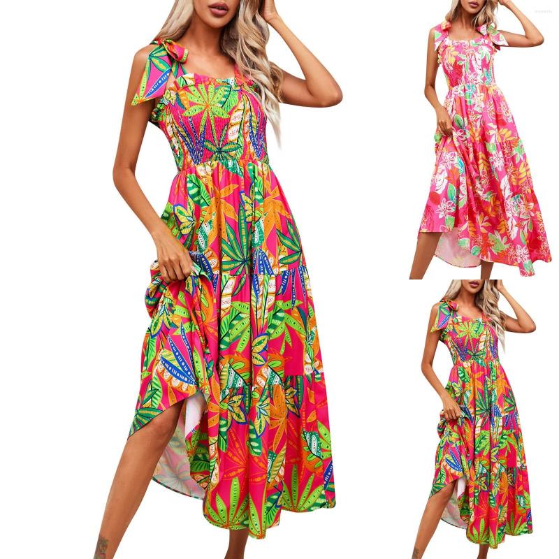 Casual Dresses Women Party Women' Summer Sleeveless Leaf Print Wrapped Chest Strappy Dress Vacation Outfit For Woman Vestidos, Green
Casual Dresses Women Party Women' Summer Sleeveless Leaf Print Wrapped Chest Strappy Dress Vacation Outfit For Woman Vestidos, Green