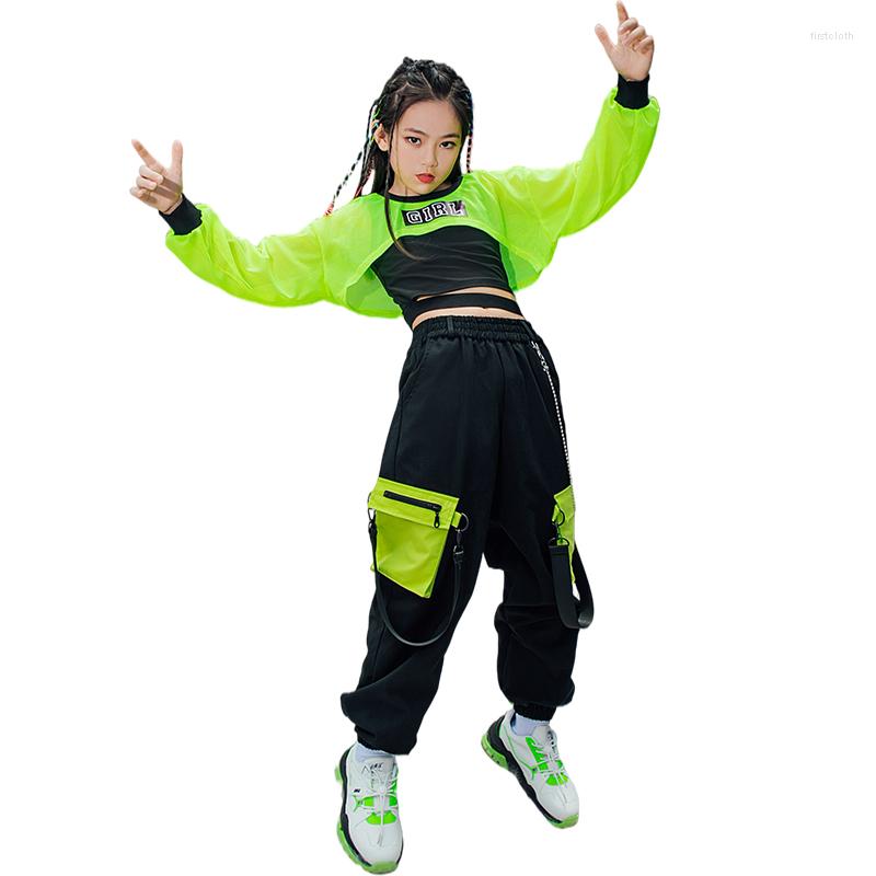 Stage Wear Hip Hop Clothes For Girls Jazz Outfits Green Crop Tops Black Vest Cargo Pants Street Dance Costumes Kid Performance Rave, Vest-tops 2pcs
Stage Wear Hip Hop Clothes For Girls Jazz Outfits Green Crop Tops Black Vest Cargo Pants Street Dance Costumes Kid Performance Rave, Vest-tops 2pcs