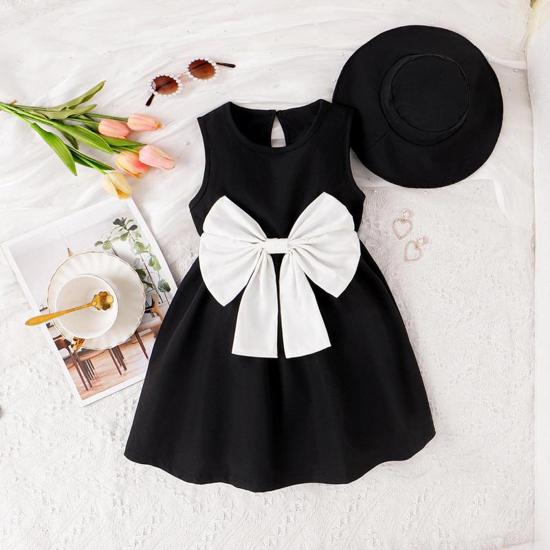 Girl Dresses Toddler Girls Sleeveless Bowknot Sundress Ruffles Dress Princess Clothes With Hat Outfits, Black
Girl Dresses Toddler Girls Sleeveless Bowknot Sundress Ruffles Dress Princess Clothes With Hat Outfits, Black