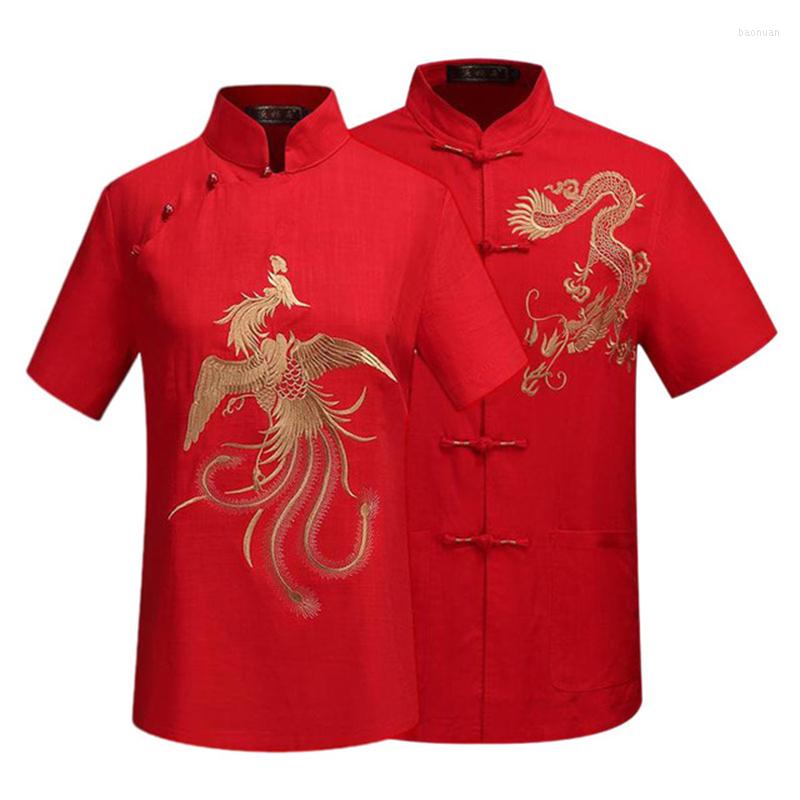 Ethnic Clothing Lovers Tops Dragon And Phoenix Mom Dad Summer Middle-aged Elderly Tang Suit Cotton Linen Red Birthday
Ethnic Clothing Lovers Tops Dragon And Phoenix Mom Dad Summer Middle-aged Elderly Tang Suit Cotton Linen Red Birthday