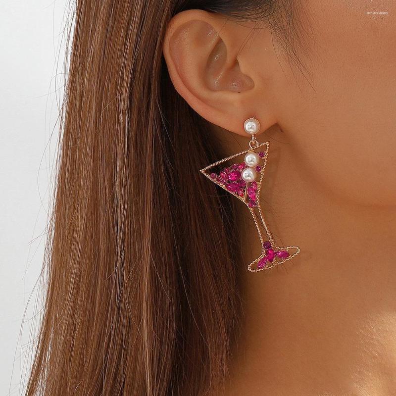 Dangle Earrings Personalized Trendy Goblets Wine Glass For Women Creative Design Inlaid Rhinestone Pearl Cocktail Cup Jewelry
Dangle Earrings Personalized Trendy Goblets Wine Glass For Women Creative Design Inlaid Rhinestone Pearl Cocktail Cup Jewelry