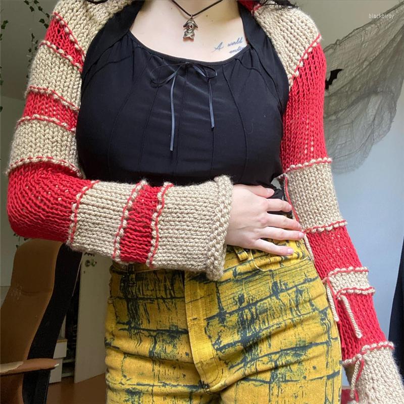 Women's Tanks 2000s Fairy Grunge Crop Top Y2k Women Stripe Knitted Tshirt Cute Long Sleeve Sweater Vest Vintage Aesthetic Hollow Out, As photo shows
Women's Tanks 2000s Fairy Grunge Crop Top Y2k Women Stripe Knitted Tshirt Cute Long Sleeve Sweater Vest Vintage Aesthetic Hollow Out, As photo shows