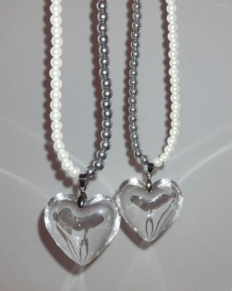 Pendant Necklaces Y2K Jewelry Transparent Big Heart Necklace For Women Fashion Vintage Sweet Cute Charm 90s Aesthetics Gift
Pendant Necklaces Y2K Jewelry Transparent Big Heart Necklace For Women Fashion Vintage Sweet Cute Charm 90s Aesthetics Gift