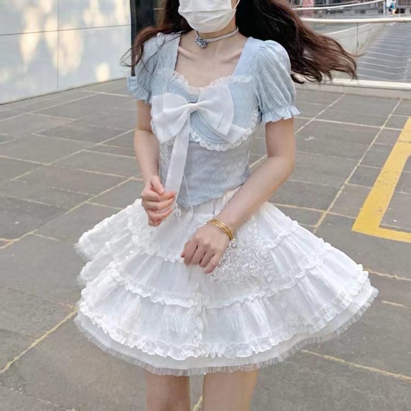 Skirts White Folds Ruffles Cake High Waist Sweet Summer Japan Style Y2k Ball Gown Lace Ballet Chic Skirt Women Harajuku
Skirts White Folds Ruffles Cake High Waist Sweet Summer Japan Style Y2k Ball Gown Lace Ballet Chic Skirt Women Harajuku