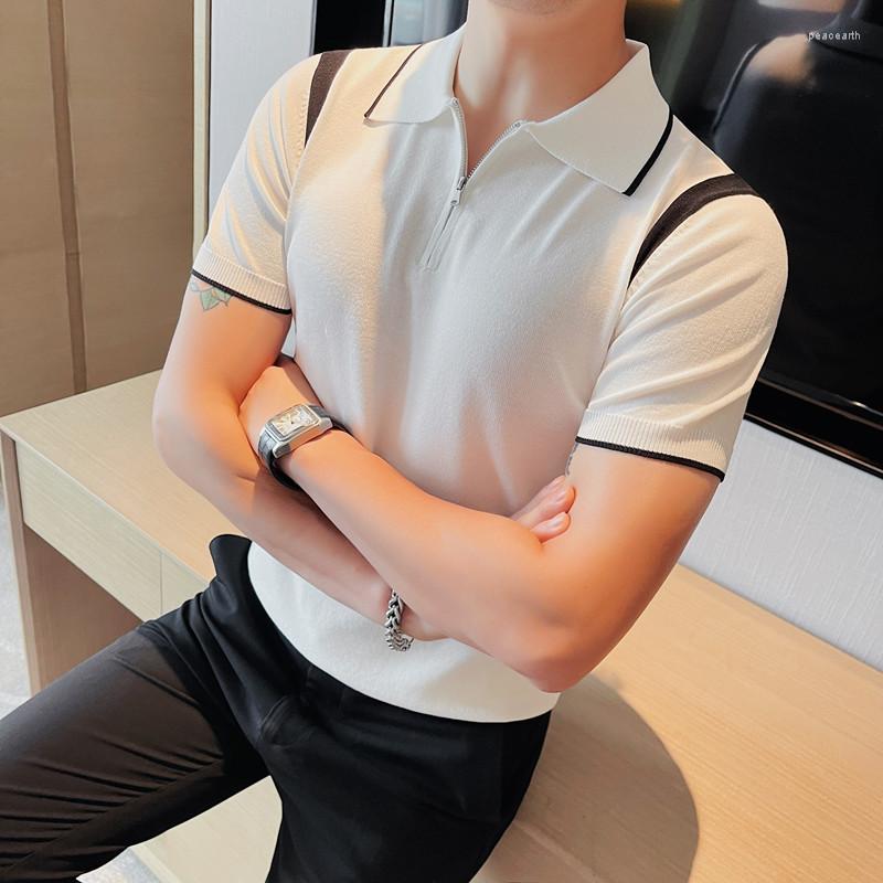Men's Polos High Quality Patchwork Polo Shirts Men Summer Short Sleeve Slim Casual T-shirts Shirt Business Social Lapel Clothing, Apricot
Men's Polos High Quality Patchwork Polo Shirts Men Summer Short Sleeve Slim Casual T-shirts Shirt Business Social Lapel Clothing, Apricot