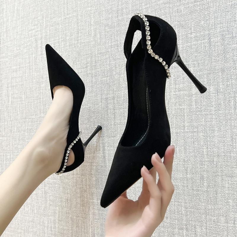 Dress Shoes Women's Elegant Temperament High Heels 2023 Summer Fashion Shallow Mouth Slender Heel Diamond Inlaid Sexy Women, Black 7cm
Dress Shoes Women's Elegant Temperament High Heels 2023 Summer Fashion Shallow Mouth Slender Heel Diamond Inlaid Sexy Women, Black 7cm
