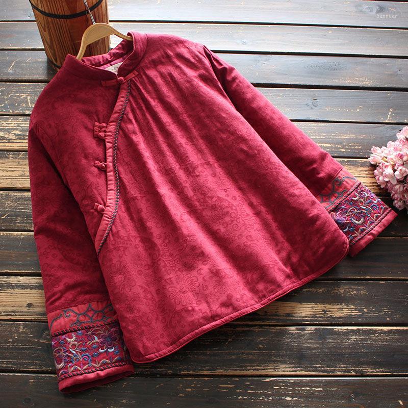 Ethnic Clothing China Tang Suit Tops Slanted Placket Women Winter Warm National Embroidery Vintage Chinese Style Traditional Padded Jacket
Ethnic Clothing China Tang Suit Tops Slanted Placket Women Winter Warm National Embroidery Vintage Chinese Style Traditional Padded Jacket