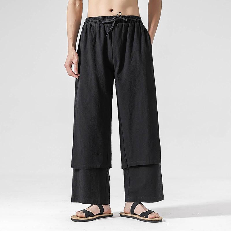 Men's Pants 2023 Men'S Cotton Linen Male Summer Breathable Solid Color Straight Leg Trousers Fitness Streetwear, Black
Men's Pants 2023 Men'S Cotton Linen Male Summer Breathable Solid Color Straight Leg Trousers Fitness Streetwear, Black