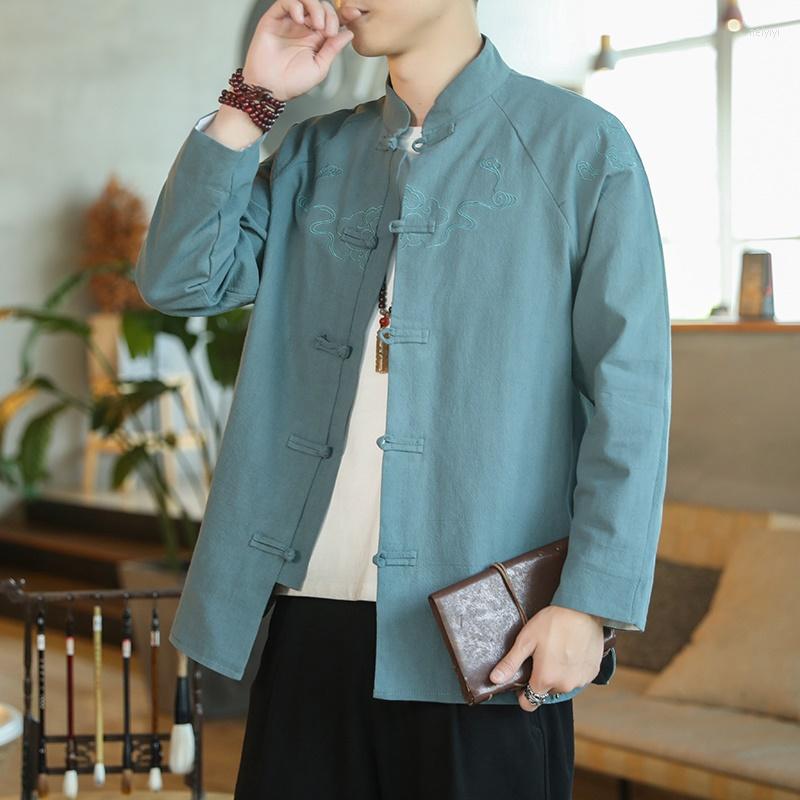 Ethnic Clothing Spring Autumn Cotton Linen Jacket Men Chinese Style Clothes Loose Large Size Tang Suit Black Tunic Casual Coat KK3754
Ethnic Clothing Spring Autumn Cotton Linen Jacket Men Chinese Style Clothes Loose Large Size Tang Suit Black Tunic Casual Coat KK3754