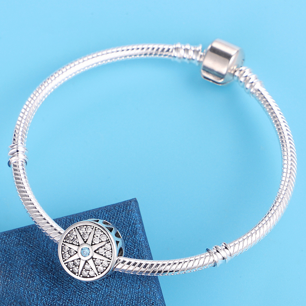 925 Sterling Silver Dangle Charm Bracelet Eye DIY Bracelets With String Of Jewelry Pearls Fashion Gift Jewelry Free Delivery