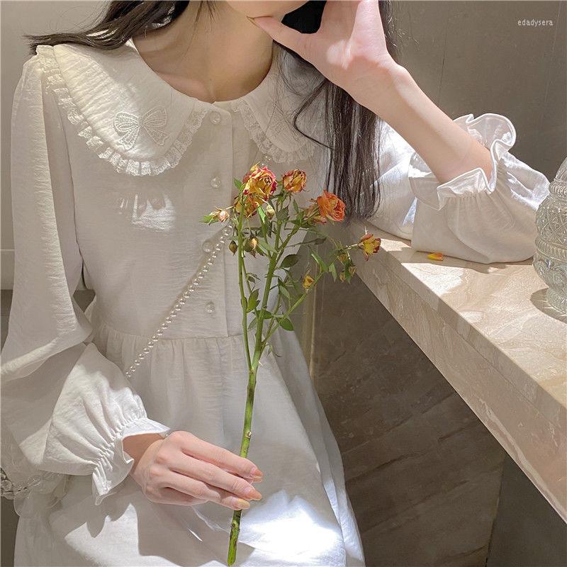Casual Dresses 2023 Spring Autumn Long Sleeve Sweet Kawaii Women Party Korean Fashion Lace Up Lolita Midi Dress Pure Color, White
Casual Dresses 2023 Spring Autumn Long Sleeve Sweet Kawaii Women Party Korean Fashion Lace Up Lolita Midi Dress Pure Color, White