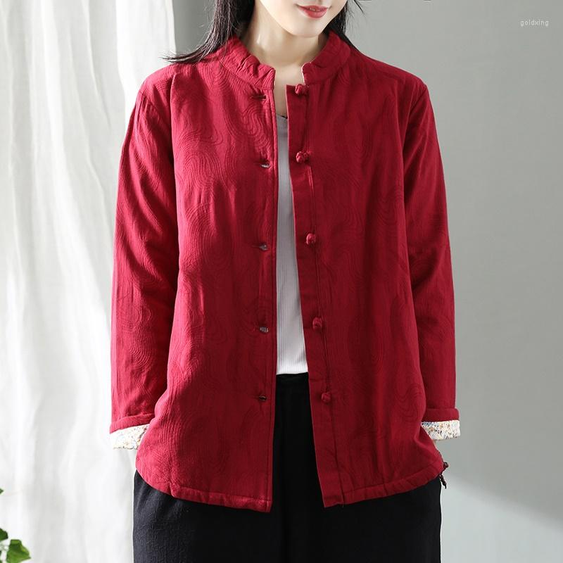 Ethnic Clothing Autumn Winter Women Jacket Warm Tang Tops Casual Outerwear Stand Collar Quilted Shirt Vintage Female Chinese Suit
Ethnic Clothing Autumn Winter Women Jacket Warm Tang Tops Casual Outerwear Stand Collar Quilted Shirt Vintage Female Chinese Suit