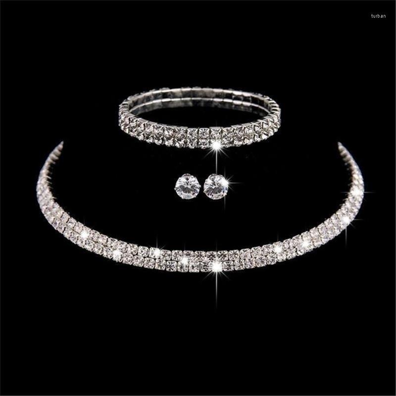 Necklace Earrings Set 3 Pcs/set Rhinestone Crystal Choker And Bracelet Wedding, Picture shown
Necklace Earrings Set 3 Pcs/set Rhinestone Crystal Choker And Bracelet Wedding, Picture shown