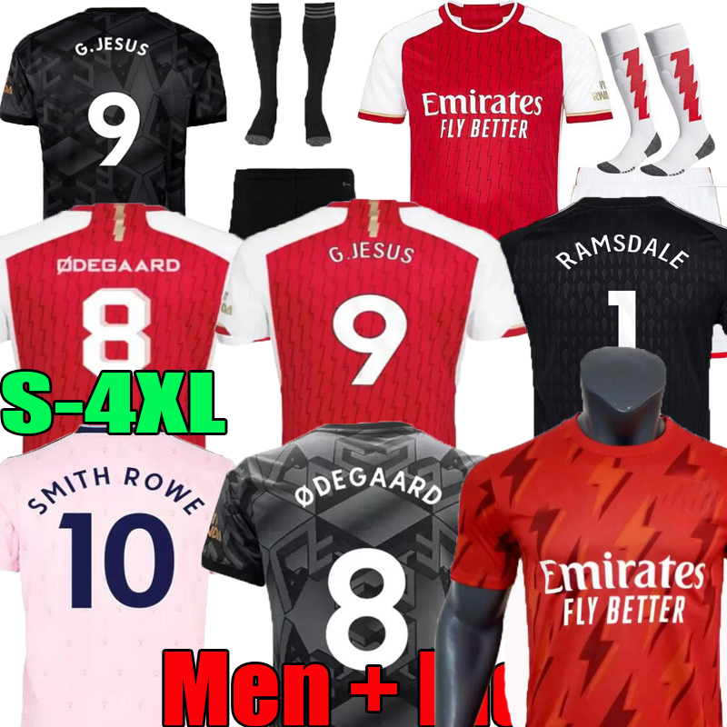 XXXL SMITH ROWE G.JESUS SAKA soccer jerseys SALIBA 22 23 24 home away third ODEGAARD MARTINELLI JORGINHO NKETIAH 2023 2024 football kits shirt Men Kids set ArSeN, 22/23;home