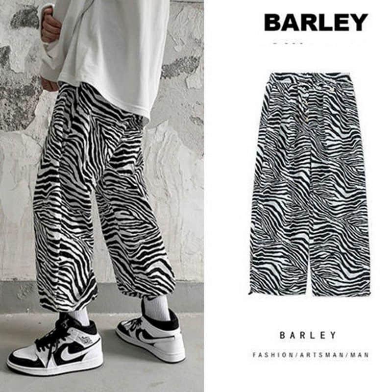 Pants Full Print Zebra Pattern Casual Pants Men's Spring and Autumn New Style Korean Loose Ninepoint Pants Casual Hip Hop Trousers, Black
Pants Full Print Zebra Pattern Casual Pants Men's Spring and Autumn New Style Korean Loose Ninepoint Pants Casual Hip Hop Trousers, Black