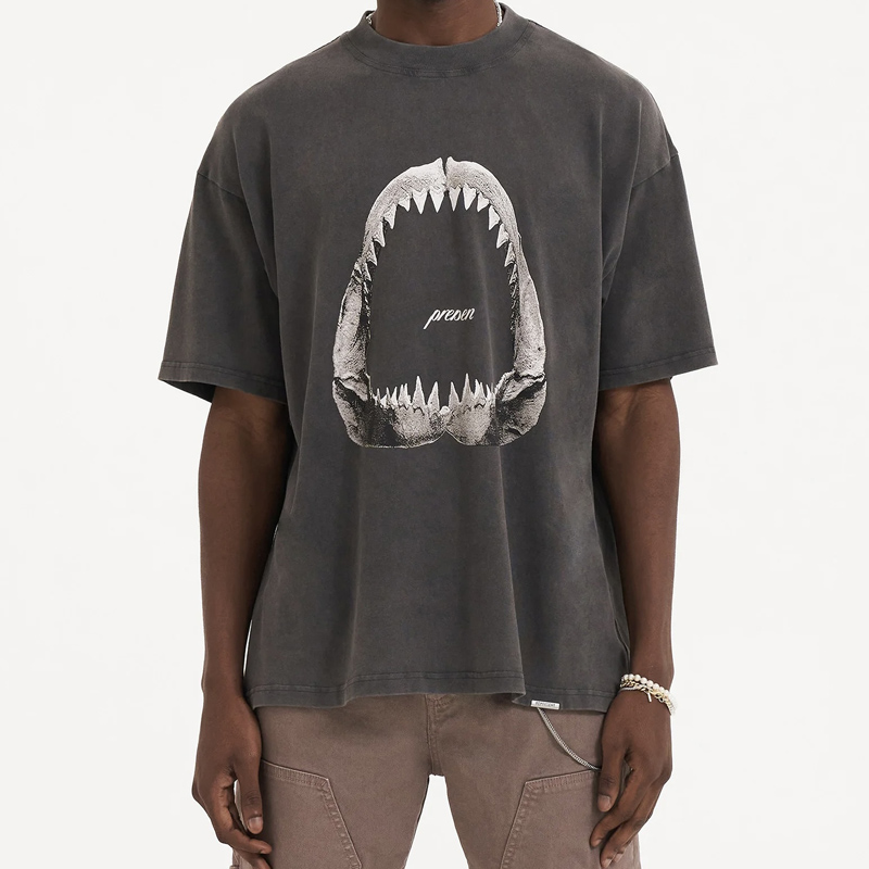 23ss Europe UK Shark Teeth Washed T shirt High Street Tee Vintage Spring Summer Short Sleeve Skateboard Men Women Tshirt, White
23ss Europe UK Shark Teeth Washed T shirt High Street Tee Vintage Spring Summer Short Sleeve Skateboard Men Women Tshirt, White
