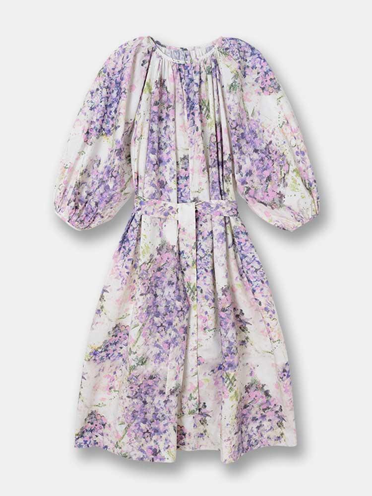 Dresses Boho Inspired Tiewaist Lilac Floral Long Cotton Dress Puff Sleeve Boho Dress Elegant Laides Dress New Party Dress Women Autumn, Multi
Dresses Boho Inspired Tiewaist Lilac Floral Long Cotton Dress Puff Sleeve Boho Dress Elegant Laides Dress New Party Dress Women Autumn, Multi