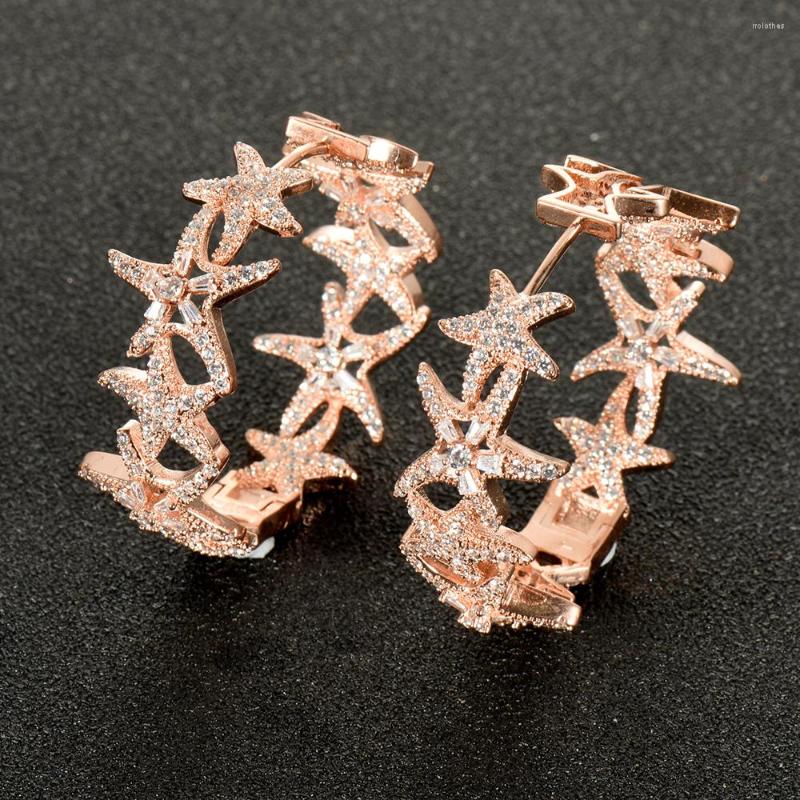 Hoop Earrings Fashion Gold Rose Color Metal Star Design Big Earring For Women Wedding Party Pendientes Aro Bijoux E-956
Hoop Earrings Fashion Gold Rose Color Metal Star Design Big Earring For Women Wedding Party Pendientes Aro Bijoux E-956
