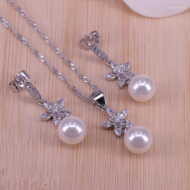 Necklace Earrings Set Party Present For Female Silver Color Jewelry Freshwater Pendant Earring, Picture shown
Necklace Earrings Set Party Present For Female Silver Color Jewelry Freshwater Pendant Earring, Picture shown