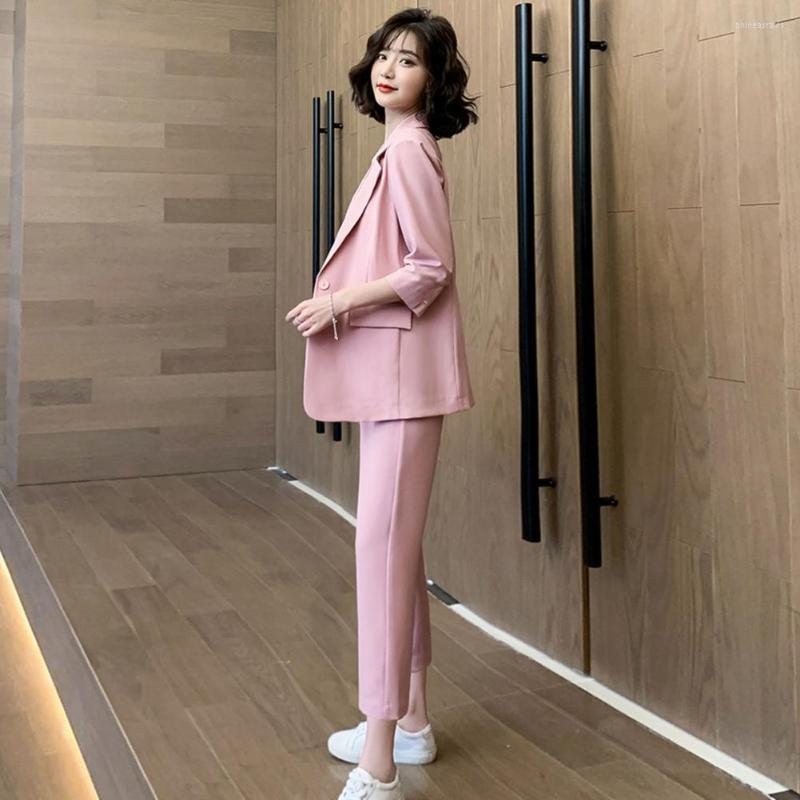 Women' Two Piece Pants 1 Set Stylish Women Suit Comfortable Office Lady Blazer High Waist Slim Fit Workwear, Blue
Women' Two Piece Pants 1 Set Stylish Women Suit Comfortable Office Lady Blazer High Waist Slim Fit Workwear, Blue