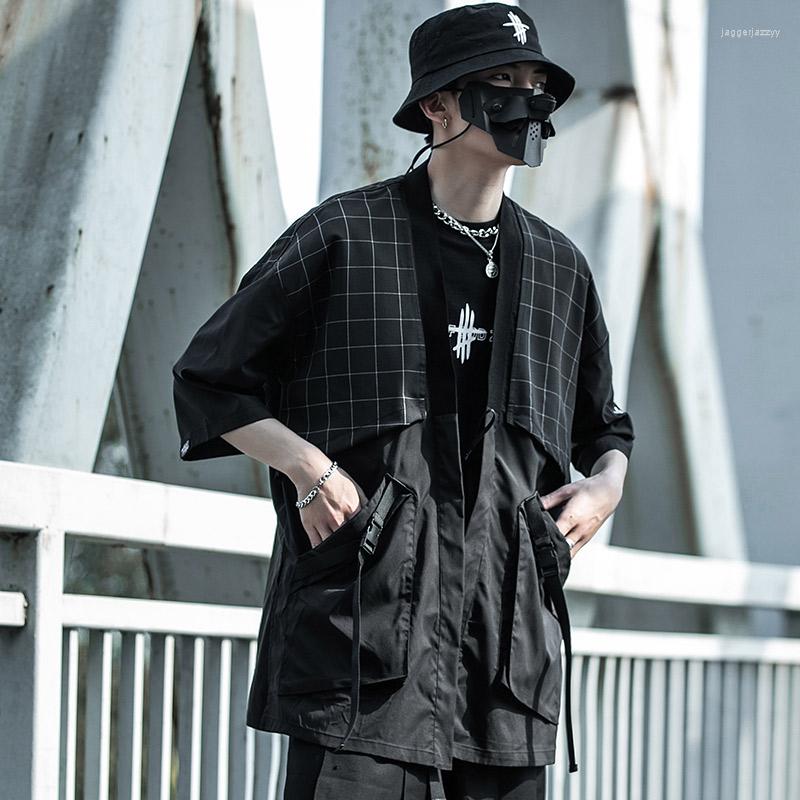 Men's Casual Shirts Trendy Dao Robe Men's Fashion Loose Windbreaker Vintage Plaid Panel Split Sleeve Shirt Functional Style Coat, Black shirts
Men's Casual Shirts Trendy Dao Robe Men's Fashion Loose Windbreaker Vintage Plaid Panel Split Sleeve Shirt Functional Style Coat, Black shirts