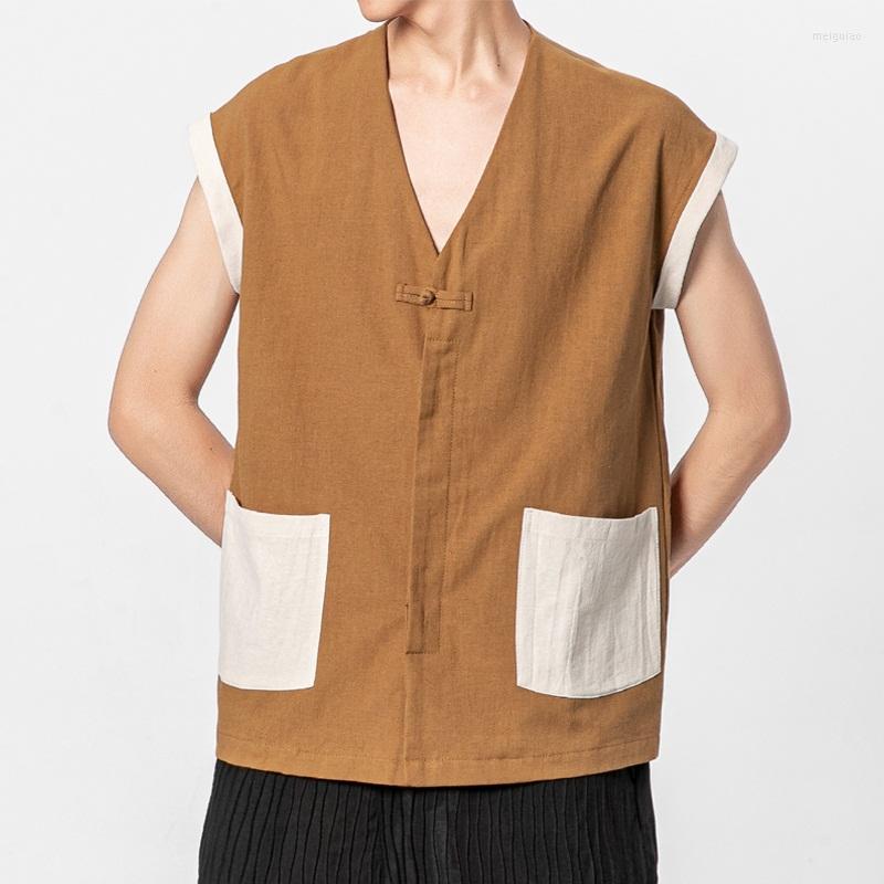 Ethnic Clothing Traditional Chinese For Men Cotton Linen Tops Summer Sleeveless Shirt Male Outfit Style Hanfu 30438
Ethnic Clothing Traditional Chinese For Men Cotton Linen Tops Summer Sleeveless Shirt Male Outfit Style Hanfu 30438