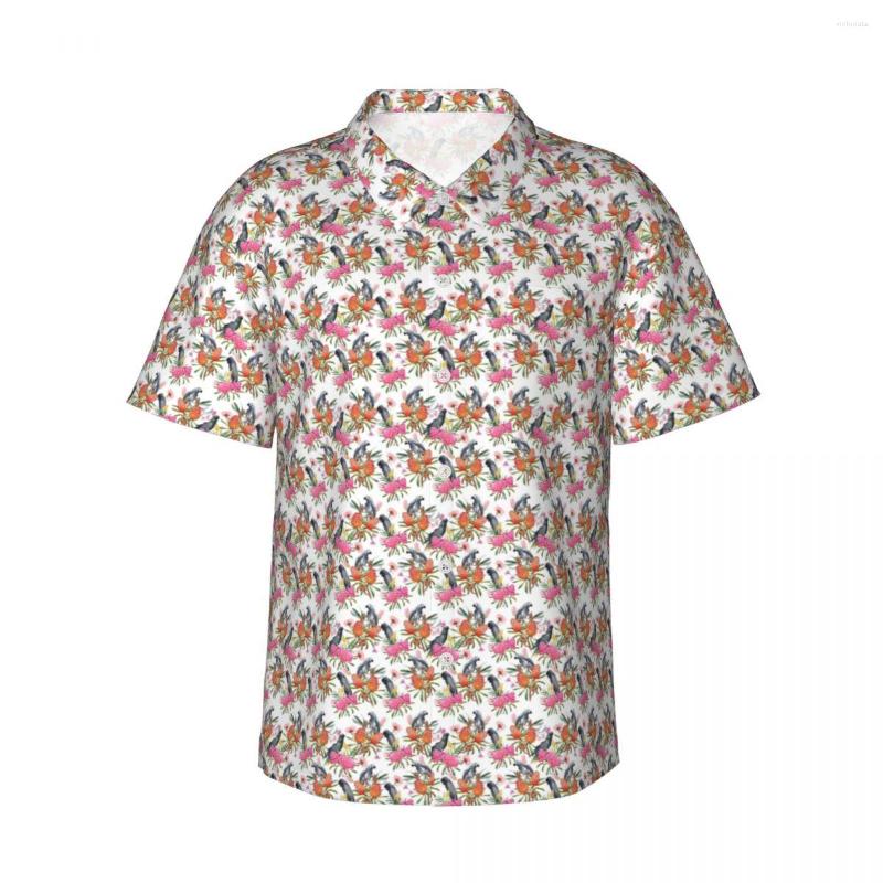 Men's Casual Shirts Men's Short-sleeved Tropical Australian Floral And Birds Shirt Beach Clothes Personality Tops, Black
Men's Casual Shirts Men's Short-sleeved Tropical Australian Floral And Birds Shirt Beach Clothes Personality Tops, Black