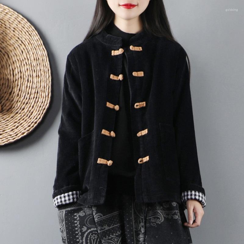 Ethnic Clothing Autumn Chinese Style Women Long Sleeve Cotton Corduroy Short Coat Tang Suit Casual Loose Quilted Thick Jacket Top 31571
Ethnic Clothing Autumn Chinese Style Women Long Sleeve Cotton Corduroy Short Coat Tang Suit Casual Loose Quilted Thick Jacket Top 31571
