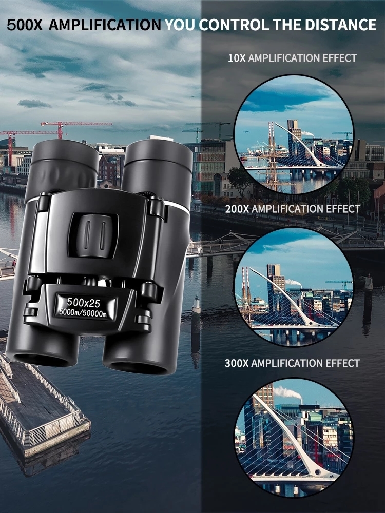Telescope Binoculars 500X25 50000M Zoom Professional Powerful Long Range Portable Monocular Low Night Vision for Camping Tourism 230603