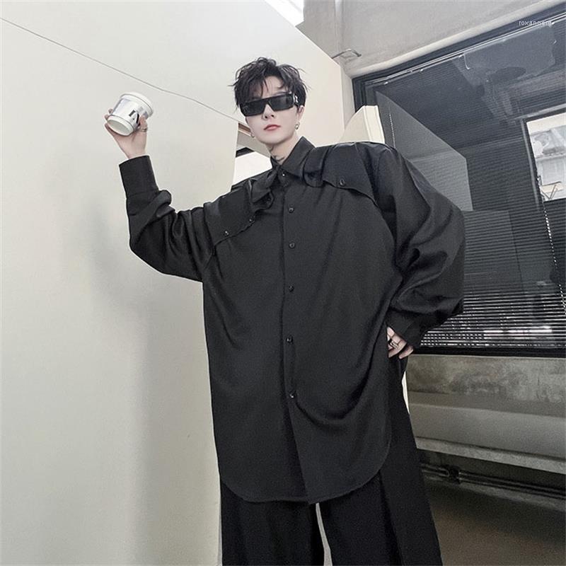 Men's Casual Shirts Men's Long-Sleeved Shirt Spring And Autumn Solid Color Personality Splicing Design Urban Youth Loose Large Size, Black
Men's Casual Shirts Men's Long-Sleeved Shirt Spring And Autumn Solid Color Personality Splicing Design Urban Youth Loose Large Size, Black