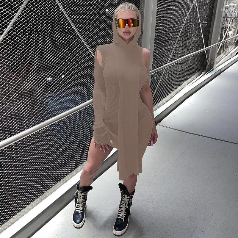 Casual Dresses Asymmetric Women Knit One Sleeve Skinny Ribbed Hooded Streetwear Clothes Fall Spring Clubwear Ladies Tight Dress, Black
Casual Dresses Asymmetric Women Knit One Sleeve Skinny Ribbed Hooded Streetwear Clothes Fall Spring Clubwear Ladies Tight Dress, Black
