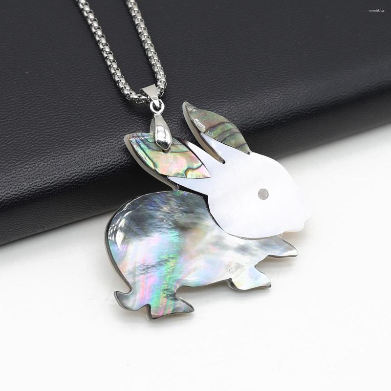 Pendant Necklaces Natural Shell Necklace Abalone White Black Stainless Steel Chain Charms For Jewelry Party Gift
Pendant Necklaces Natural Shell Necklace Abalone White Black Stainless Steel Chain Charms For Jewelry Party Gift