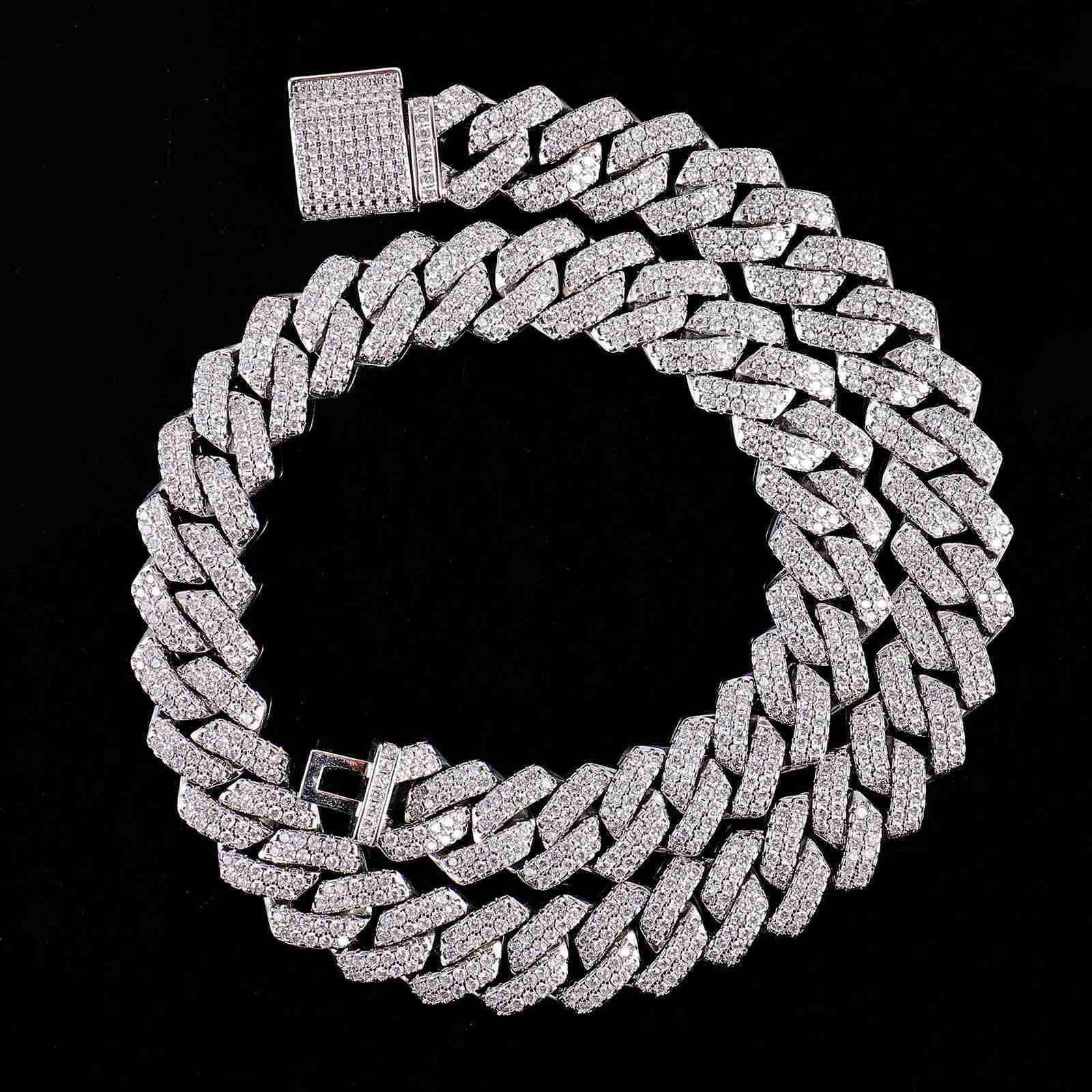 Good Quality 10mm 925 Silver 18k Gold Plated 5 Times Chunky Prong Two Rows Moissanite Chunky Prong Cuban Link Chain
Good Quality 10mm 925 Silver 18k Gold Plated 5 Times Chunky Prong Two Rows Moissanite Chunky Prong Cuban Link Chain