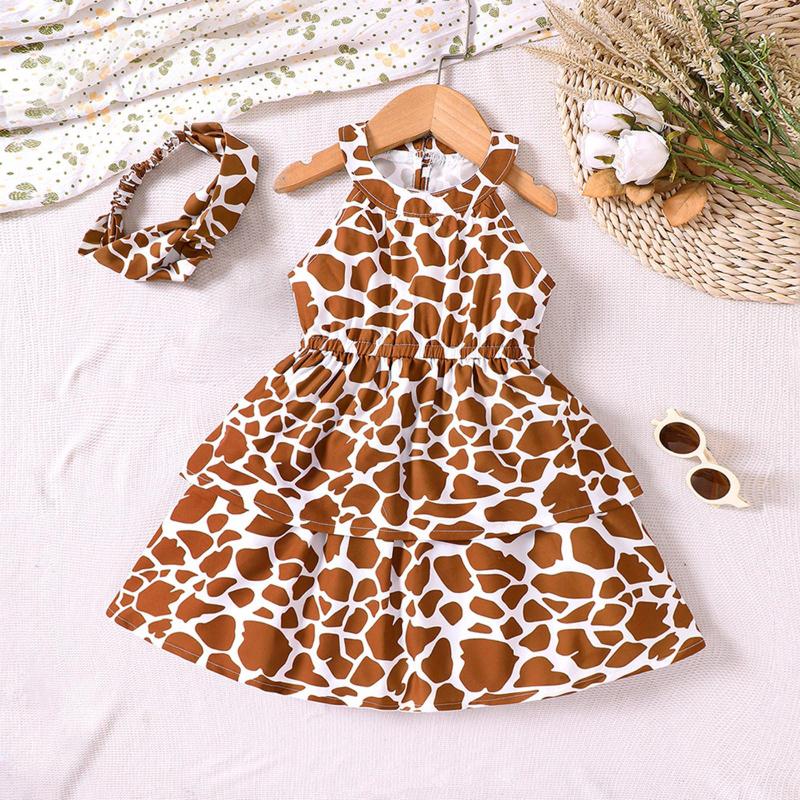 Girl Dresses Summer Toddler Girls Sleeveless Leopard Print Princess Dress Dance Party Clothes Headbands, Brown
Girl Dresses Summer Toddler Girls Sleeveless Leopard Print Princess Dress Dance Party Clothes Headbands, Brown