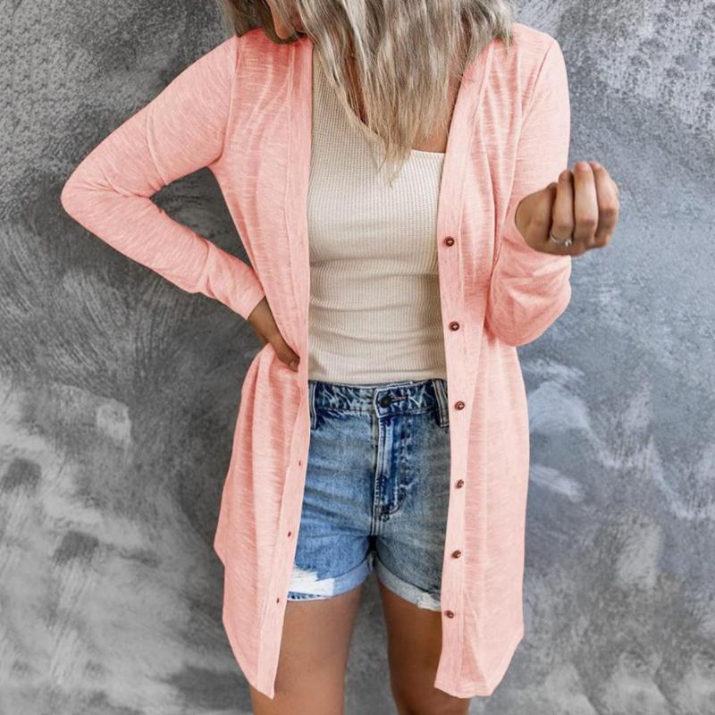 Women' Knits Trendy Women Spring Coat Buttons Autumn Long Sleeves Lightweight Jacket Single-breasted, Grey
Women' Knits Trendy Women Spring Coat Buttons Autumn Long Sleeves Lightweight Jacket Single-breasted, Grey