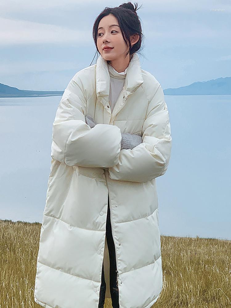 Women's Trench Coats Women's Long Parkas Fashion Winter Jackets Woman 2023 Korean Bread Parka Female Solid White Warm Causal, Cyan 
Women's Trench Coats Women's Long Parkas Fashion Winter Jackets Woman 2023 Korean Bread Parka Female Solid White Warm Causal, Cyan