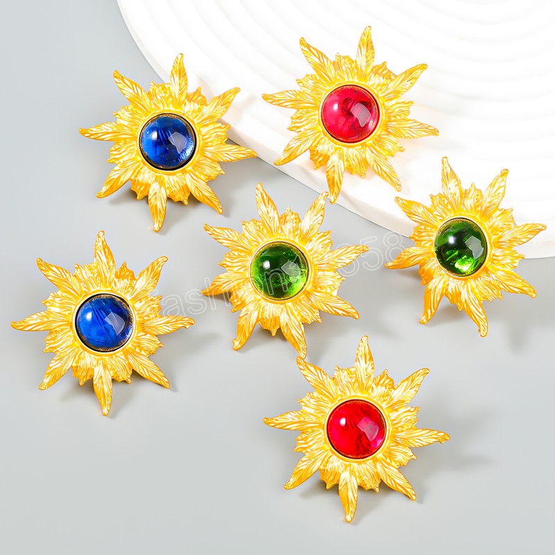 Fashion Metal Resin Geometric Sun Earrings Women's Classic Exaggerated Stud Earings Banquet Jewelry Accessories
Fashion Metal Resin Geometric Sun Earrings Women's Classic Exaggerated Stud Earings Banquet Jewelry Accessories