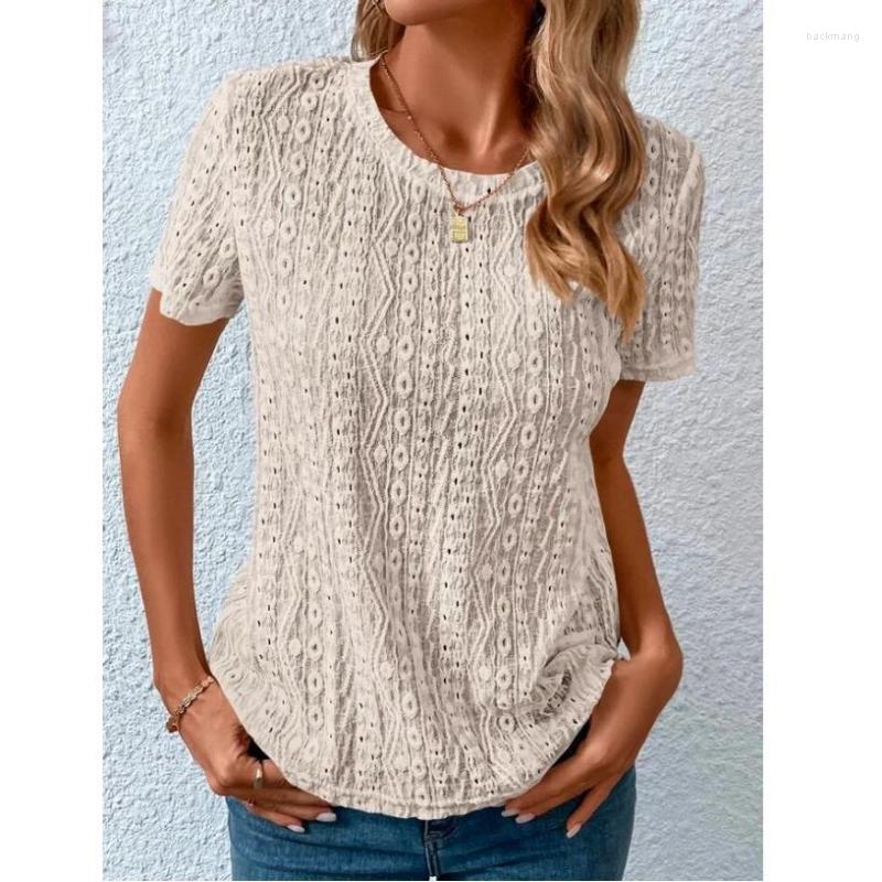Women' T Shirts 2023 Women' Oversized Shirt Summer Solid Round Neck Hollow Short Sleeve T-shirt Women Clothing, Black
Women' T Shirts 2023 Women' Oversized Shirt Summer Solid Round Neck Hollow Short Sleeve T-shirt Women Clothing, Black