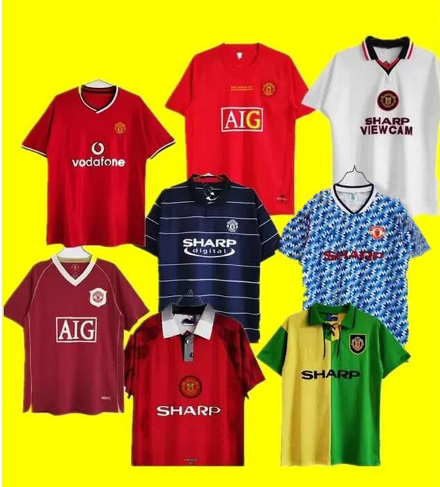 

Retro 84 top 86 88 07 08 90 91 92 93 94 96 98 Manchester soccer jerseyS BECKHAM CANTONA UTD home Away Man RONALDO KEANE GIGGS Rooney solskjaer scholars united football, Blue