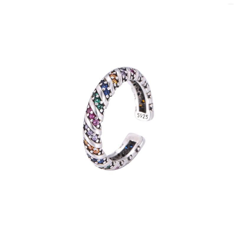 Cluster Rings 925 Sterling Silver Colorful Chains Zircon Opening Ring Adjustable Index Finger For Women Girl Fashion Minimalist Jewelry
Cluster Rings 925 Sterling Silver Colorful Chains Zircon Opening Ring Adjustable Index Finger For Women Girl Fashion Minimalist Jewelry