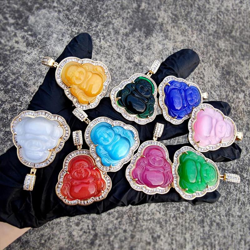 Pendant Necklaces Fashion Jewelry Rainbow Jade Buddha Necklace Icy Clear Baguette CZ Stone Opal
Pendant Necklaces Fashion Jewelry Rainbow Jade Buddha Necklace Icy Clear Baguette CZ Stone Opal